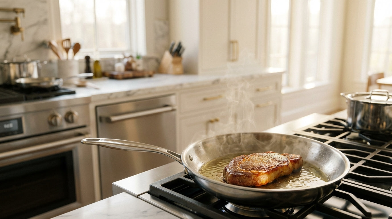 Learn How to Cook With Stainless Steel (Without Your Food Sticking)