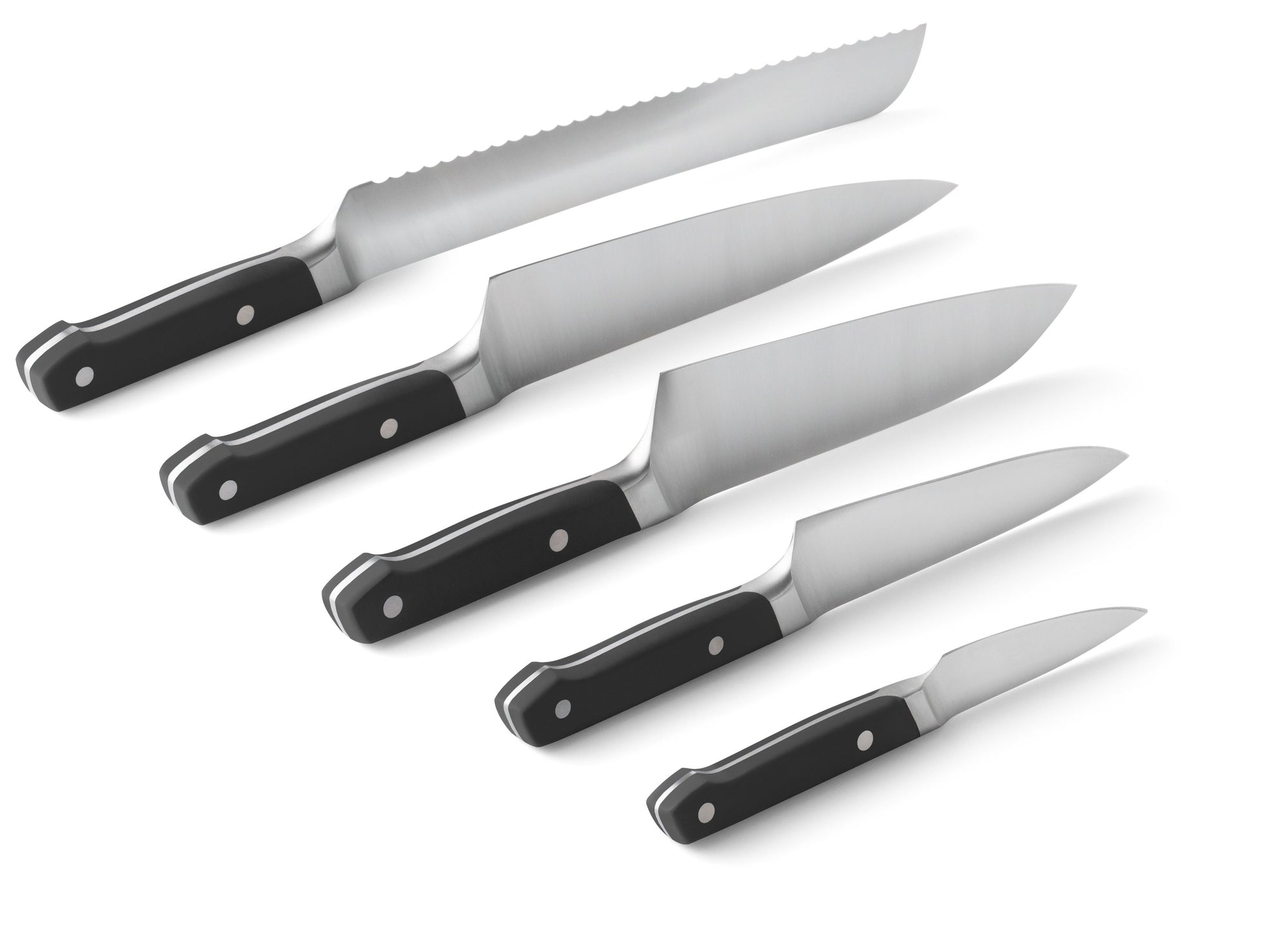 Five types of kitchen knives