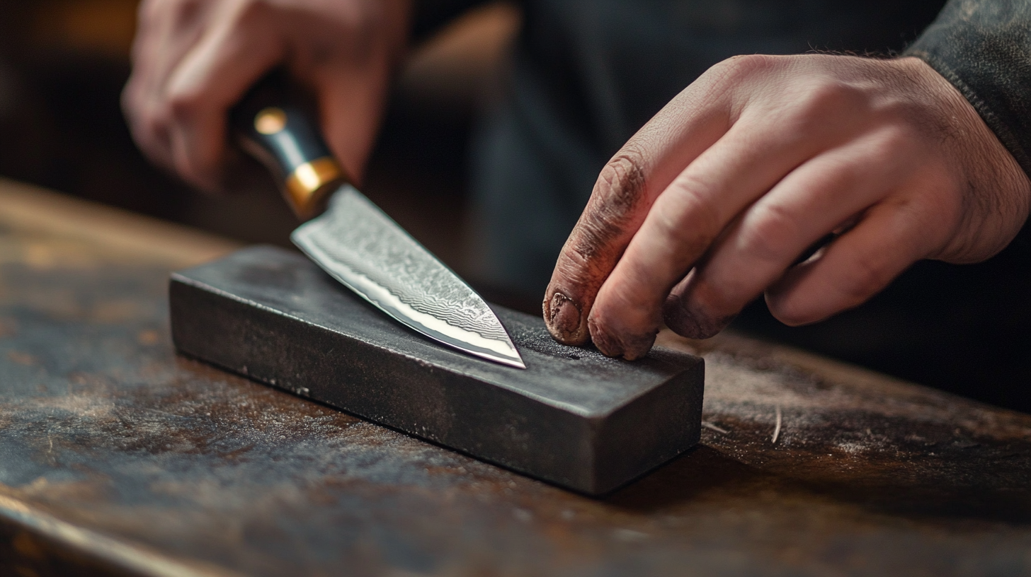 How to Sharpen a Knife with a Stone – Misen
