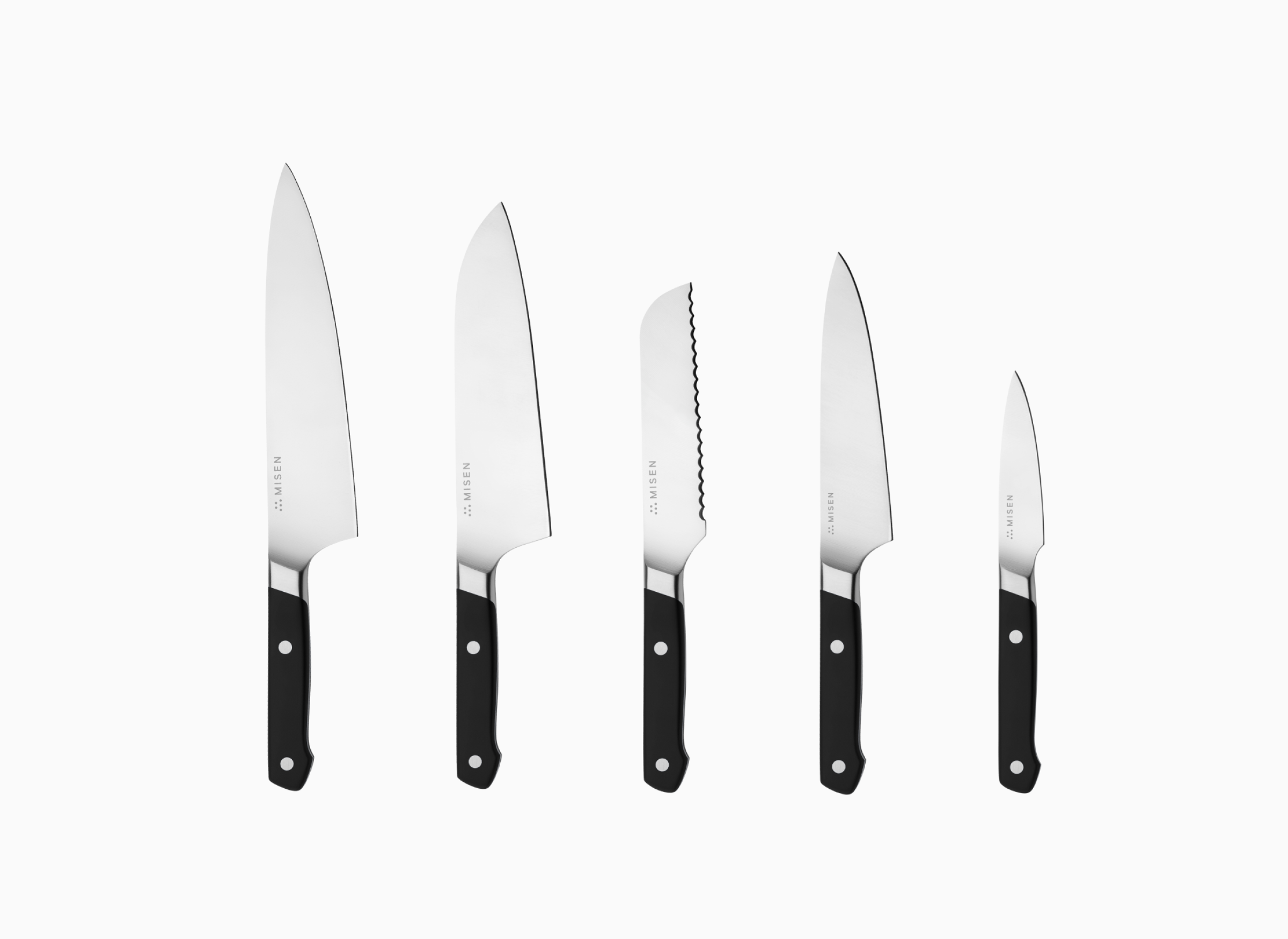 8-Piece Kitchen Knife Set with Knife Sharpener Rod Stainless Steel