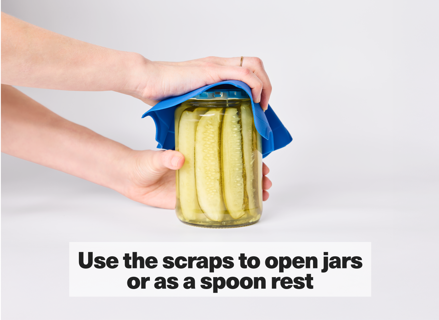 Use the scraps to open jars or as a spoon rest.