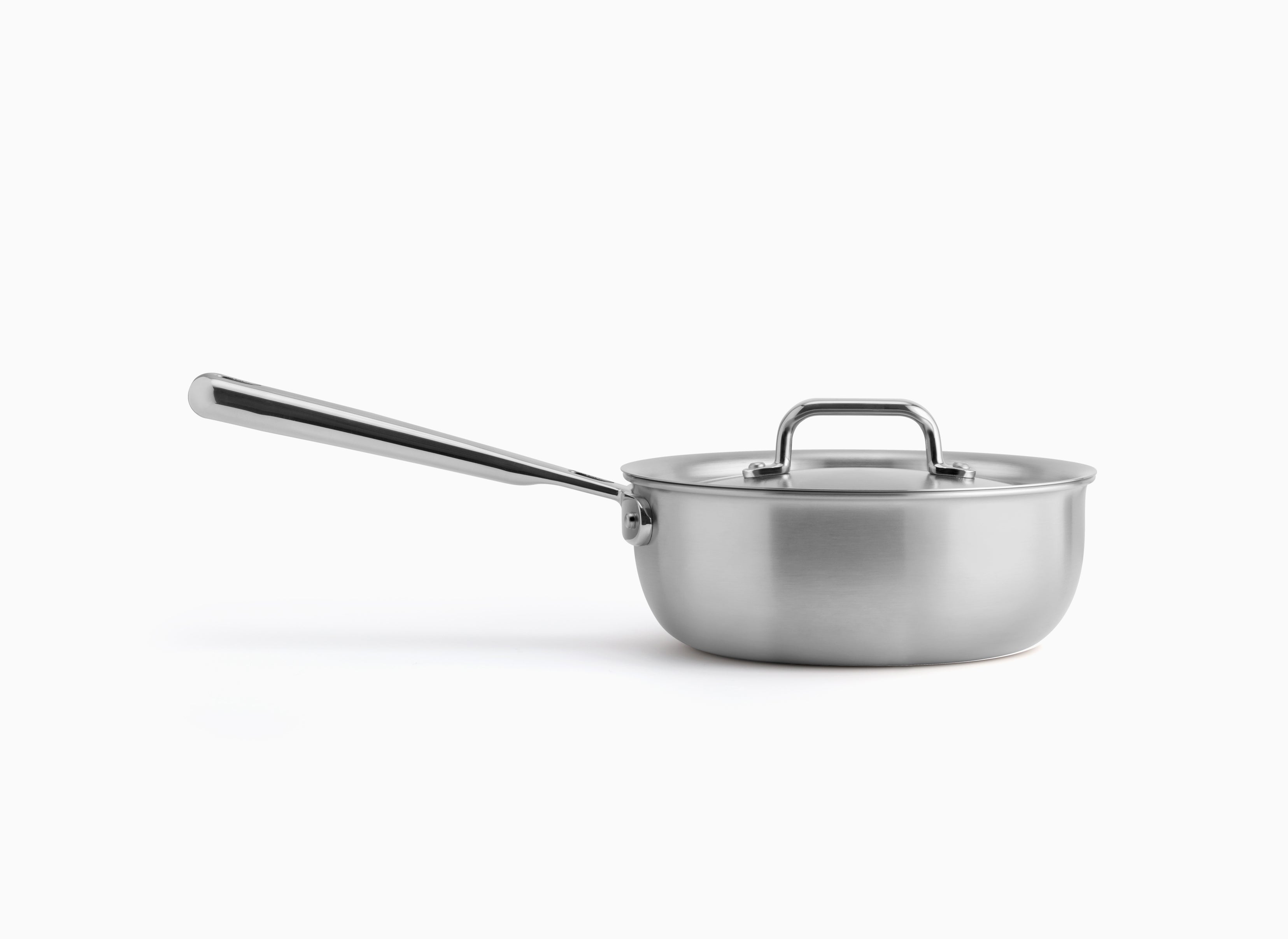  Misen 5-Ply Stainless Steel Cookware Set: 3 QT Stainless Steel  Saucier with Lid, 3 QT Saute Pan with Lid & 10 Frying Pan - Excellent  Searing, Sauteing & Everyday Cooking 12-Piece