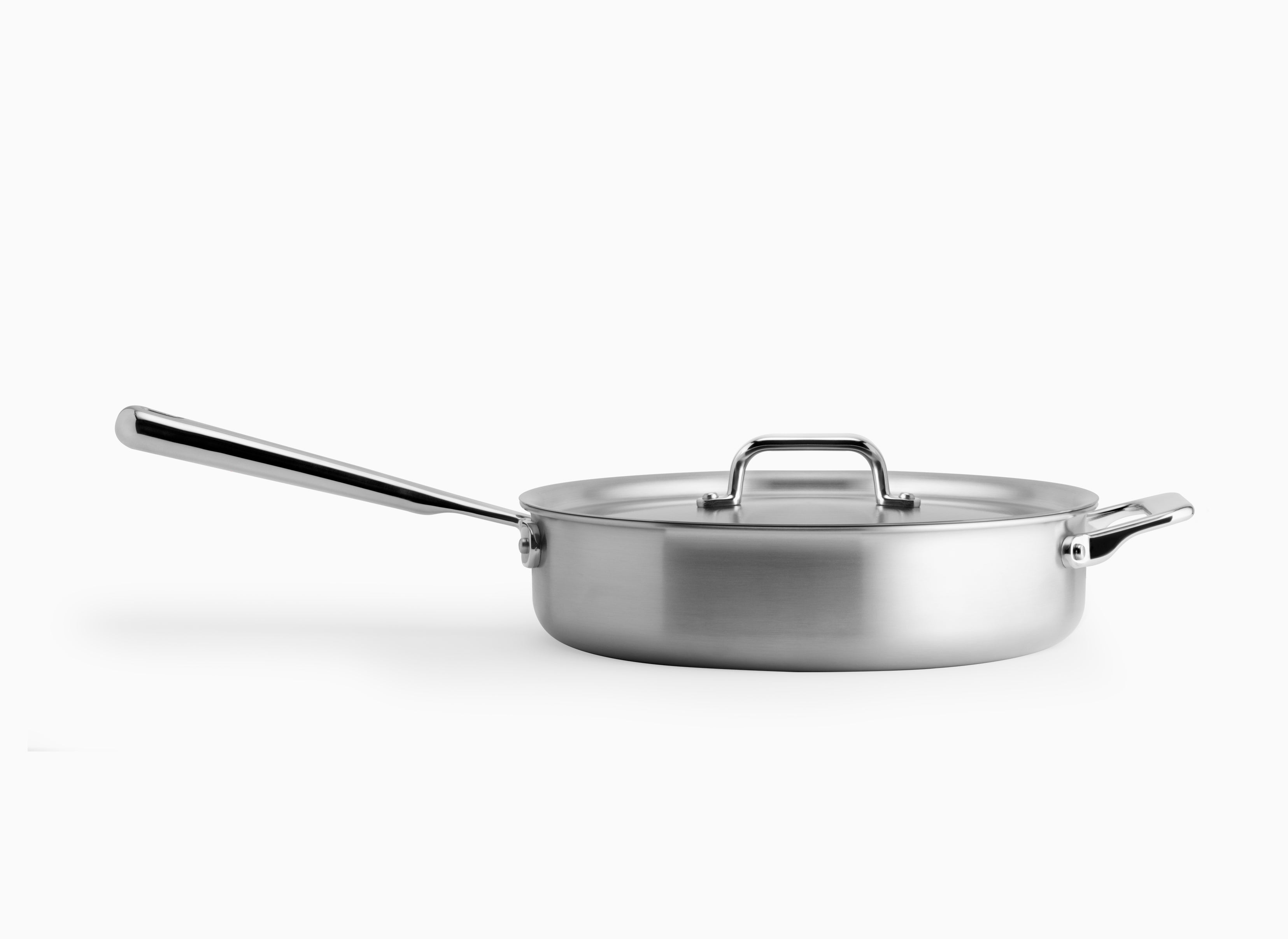  Misen 5-Ply Stainless Steel Cookware Set: 3 QT Stainless Steel  Saucier with Lid, 3 QT Saute Pan with Lid & 10 Frying Pan - Excellent  Searing, Sauteing & Everyday Cooking 12-Piece