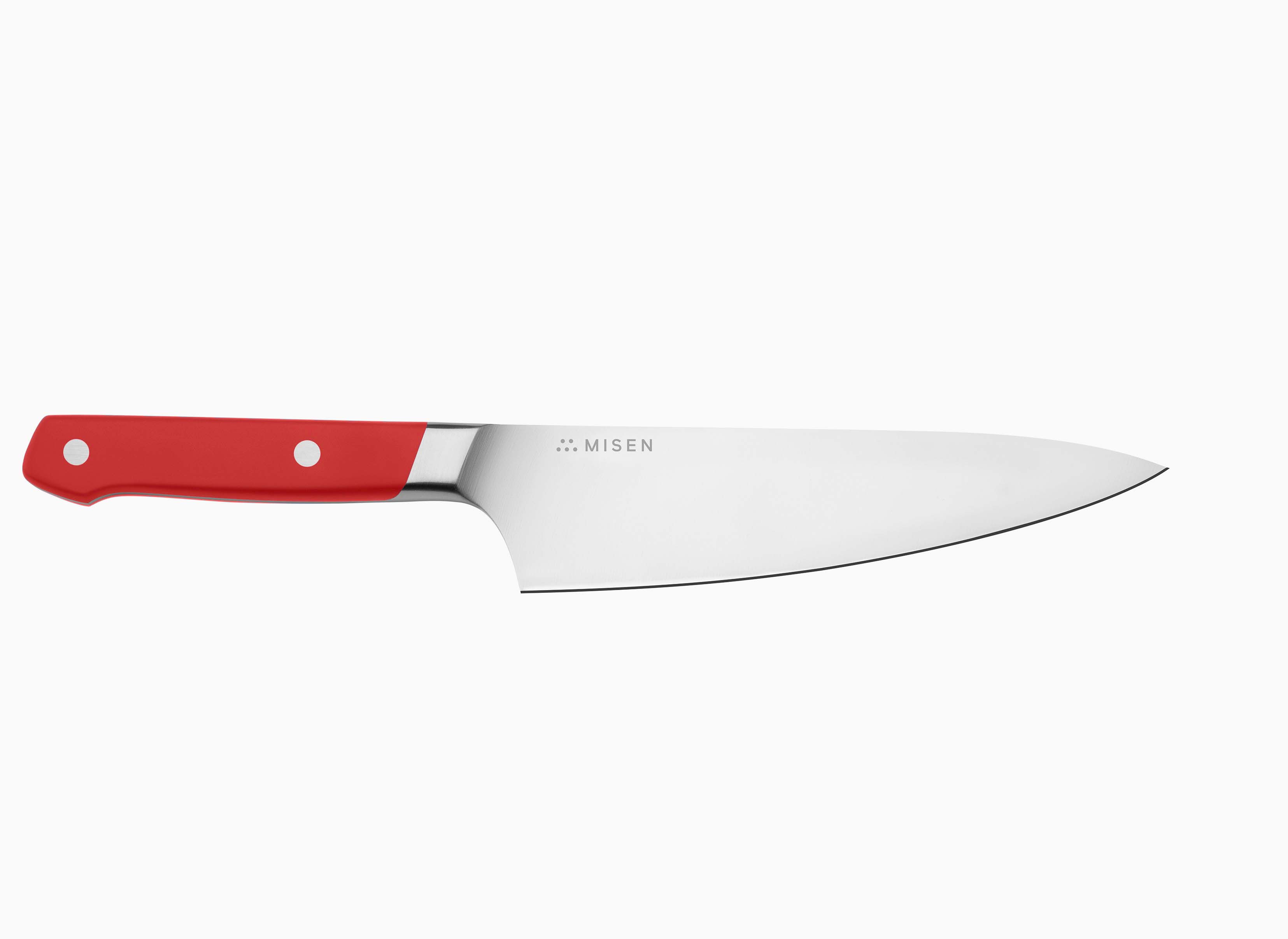 Misen | 2023 Best 6.5 in. Chef’s Knife | Red | Carbon Steel