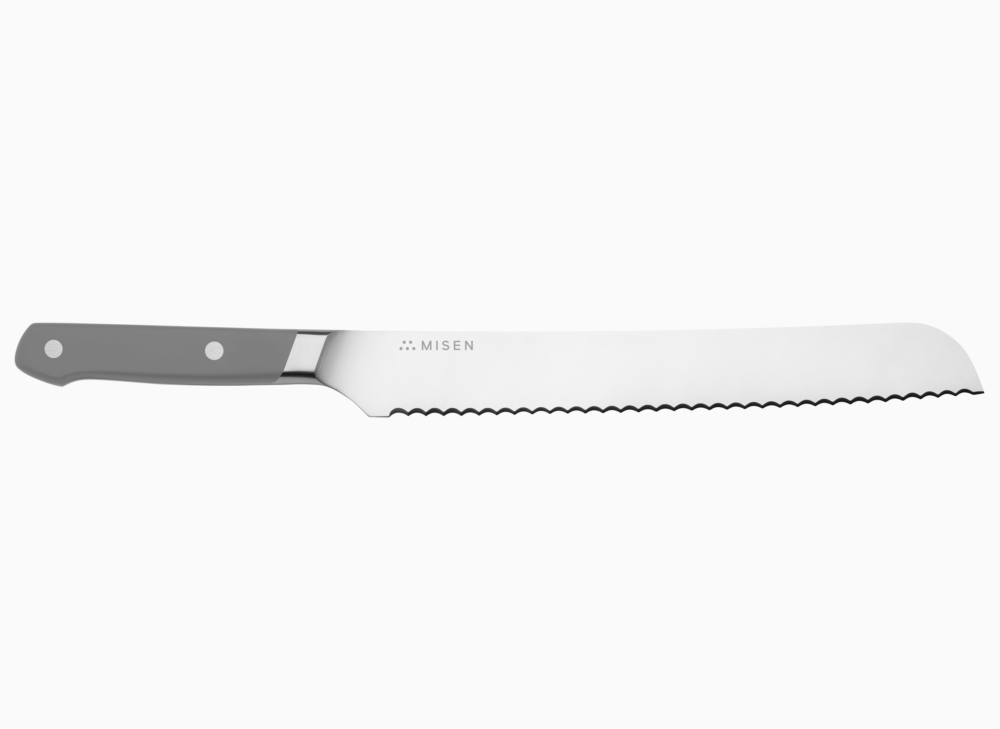 Misen MK-1033-2 Serrated Bread Knife, 9.5 Inch Bread Cutter, Blue 