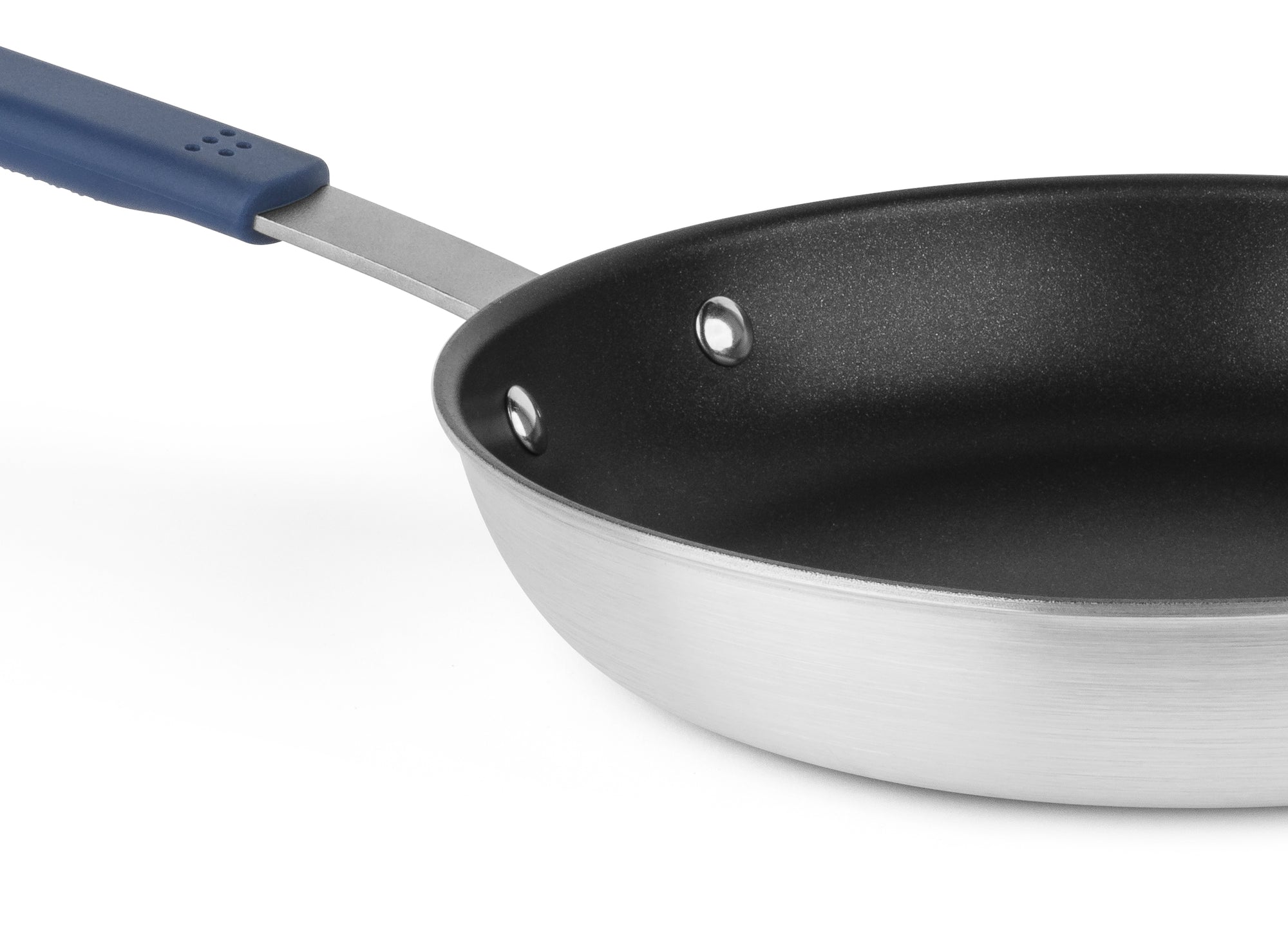 The 10 inch Misen Nonstick Pan comes with a silicone handle that stays cool to the touch.