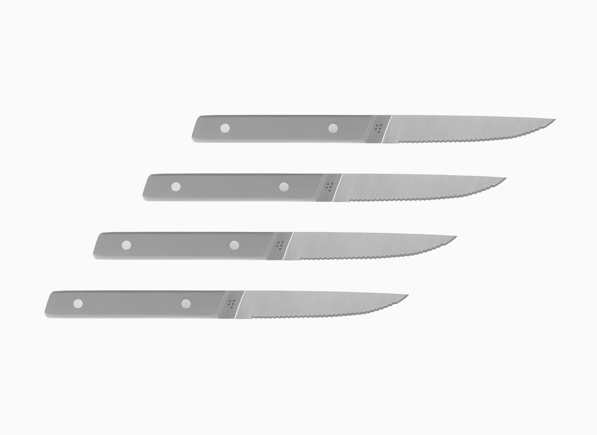 4-Piece Misen Steak Knives in gray
