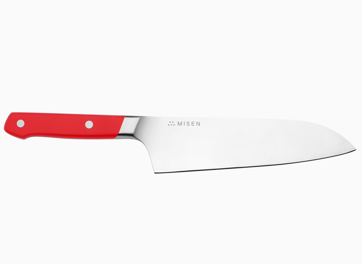 Misen Santoku Knife in red