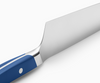 The sloped bolster on the Misen Santoku knife provides more room for your fingers to form a proper "pinch grip".