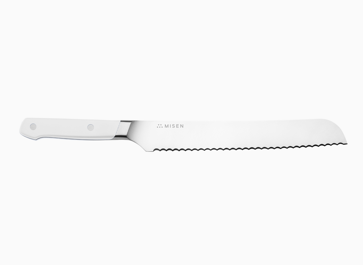 8 inch Misen Serrated Knife in white