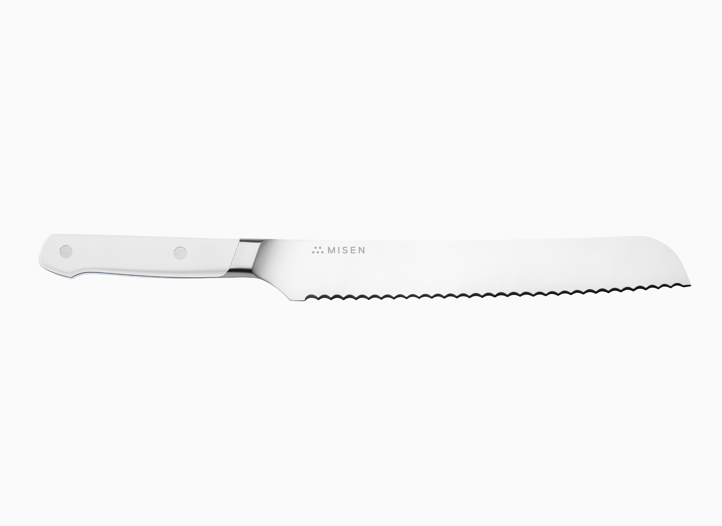 8 inch Misen Serrated Knife in white
