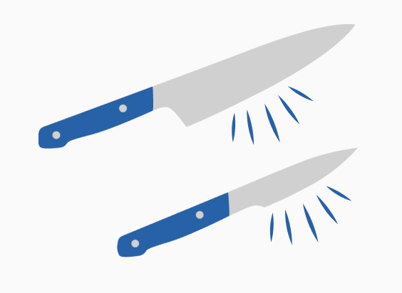 Misen will bring your dull knives back to life with our knife sharpening service