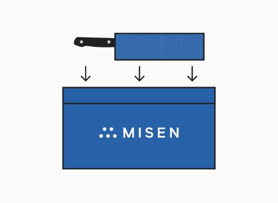 Place your knives in the included sheaths and put them back in the envelope mailer