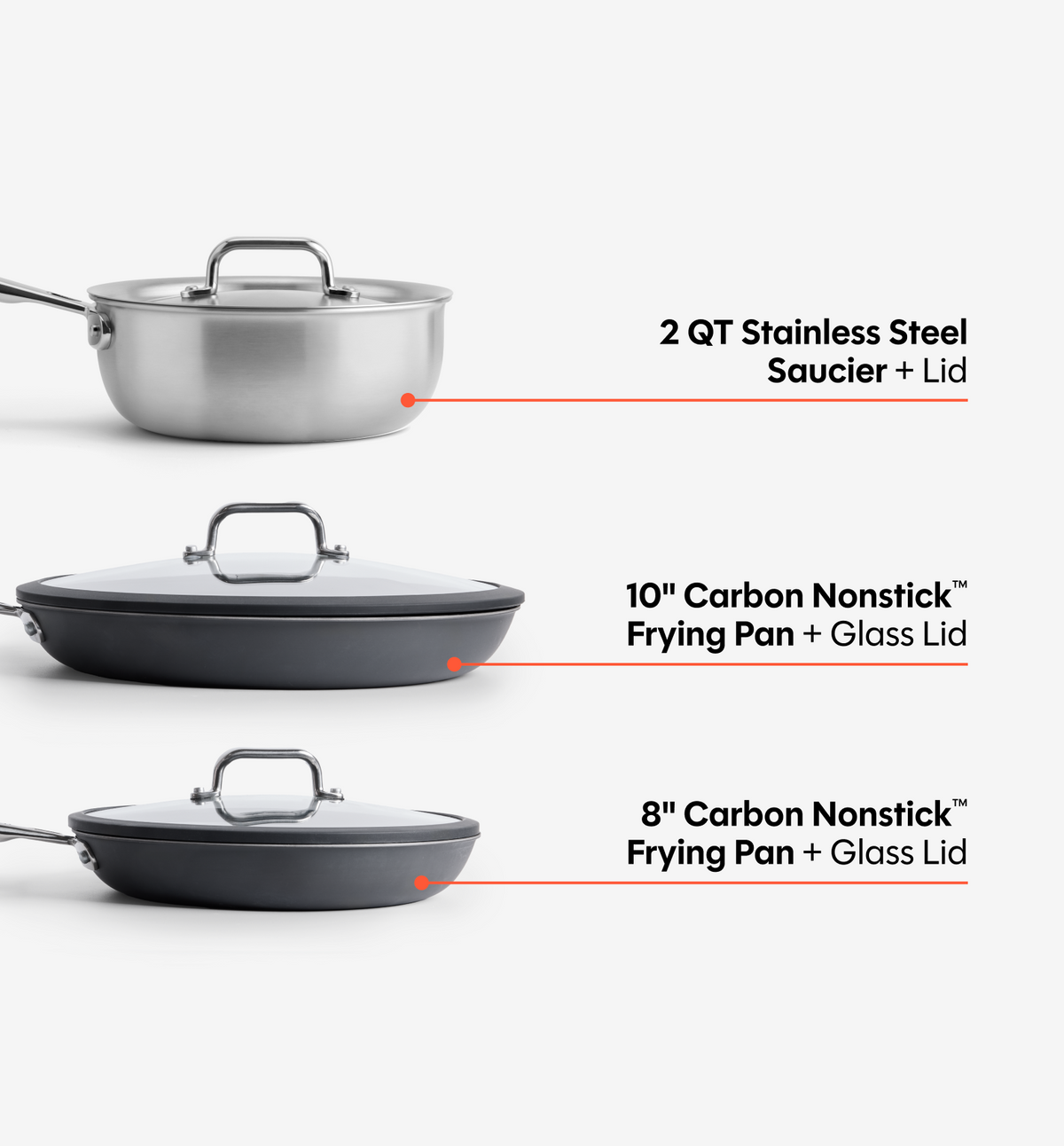 6-Piece Mixed Metal Cookware Set