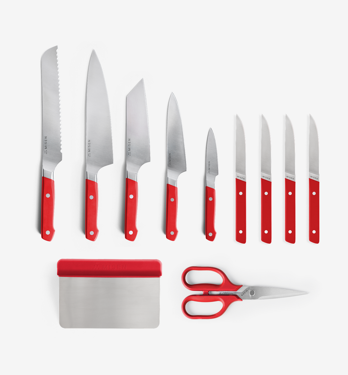 11-Piece Knife Set (ACUTO440) - Red