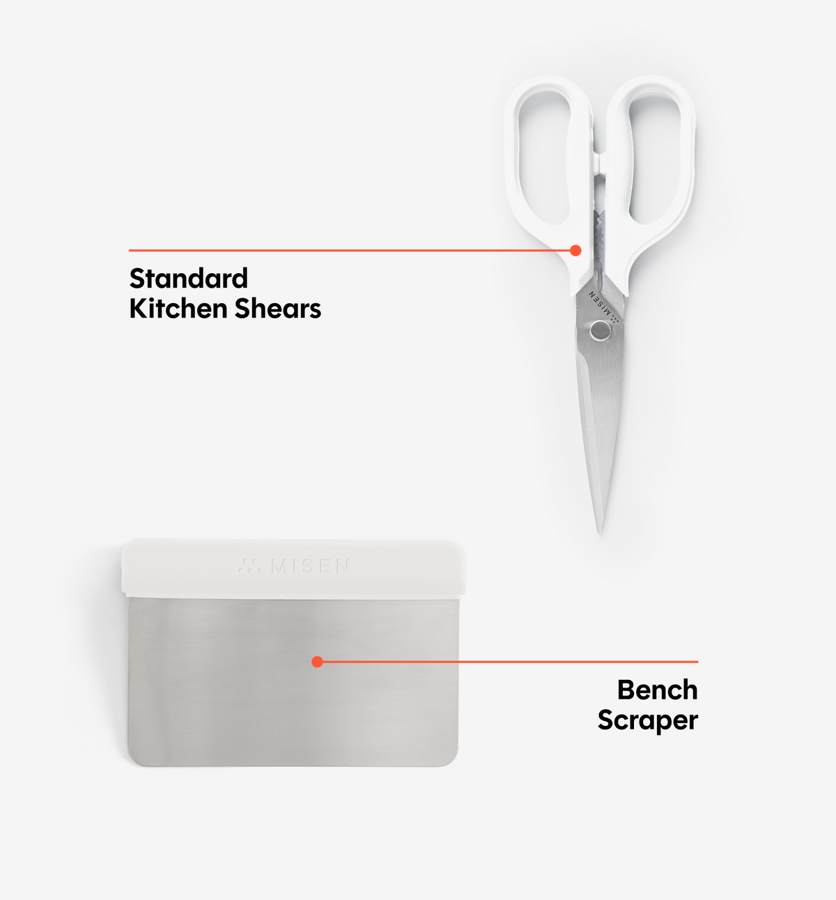 11-Piece Knife Set (ACUTO440) - White