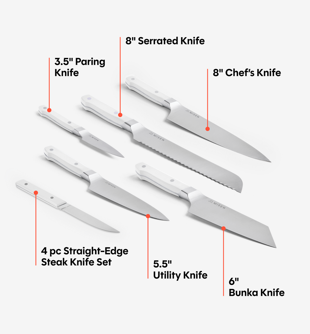 11-Piece Knife Set (ACUTO440) - White