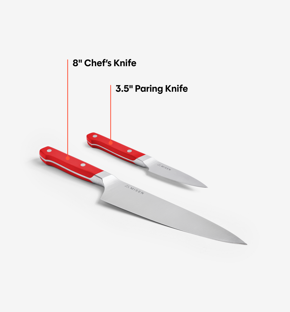 2-Piece Knife Set (ACUTO440) - Red