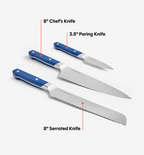 3-Piece Knife Set (ACUTO440) - Blue