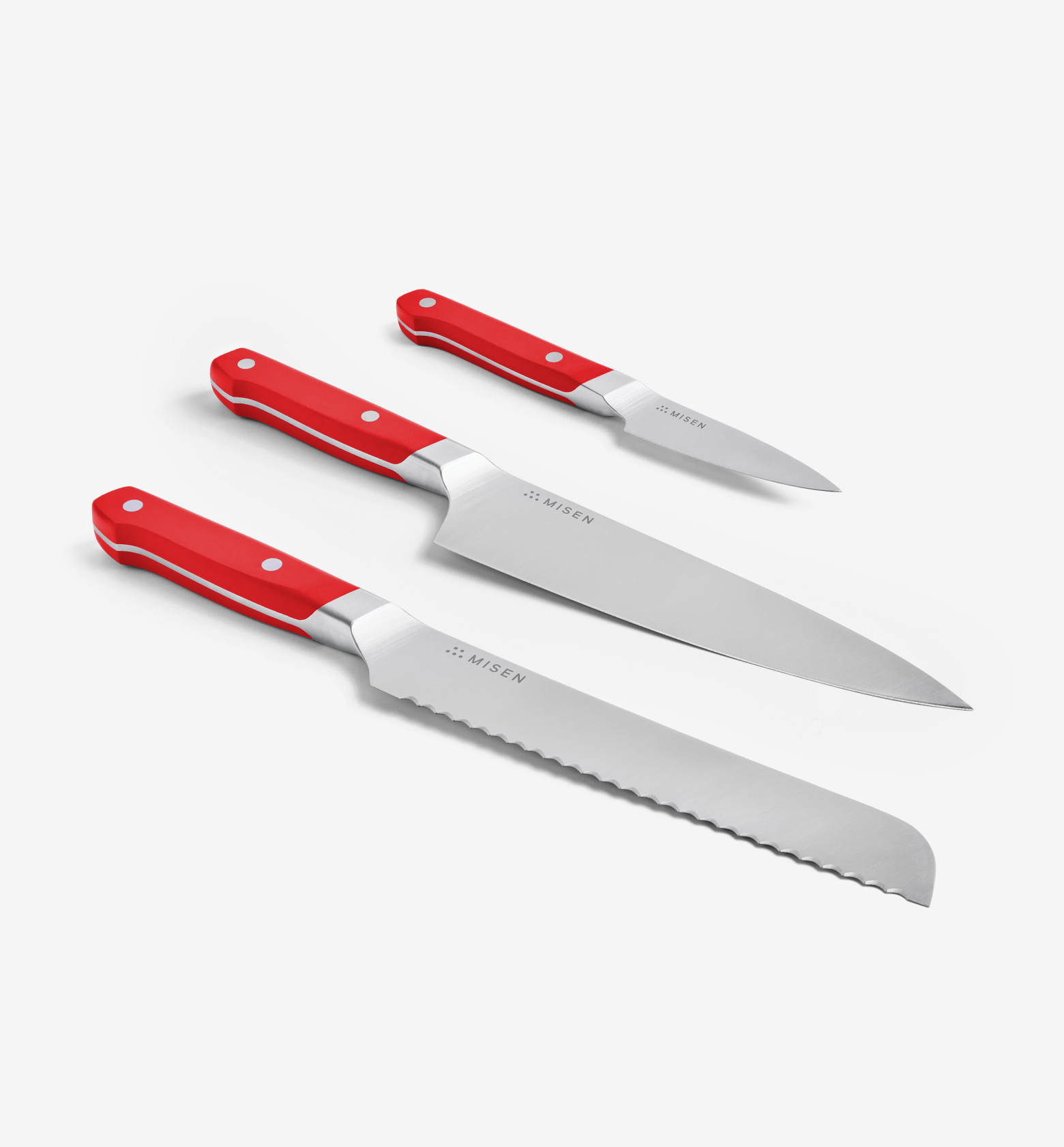 3-Piece Knife Set (ACUTO440) - Red