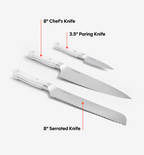 3-Piece Knife Set (ACUTO440) - White