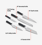 7-Piece Knife Set (ACUTO440) - Black
