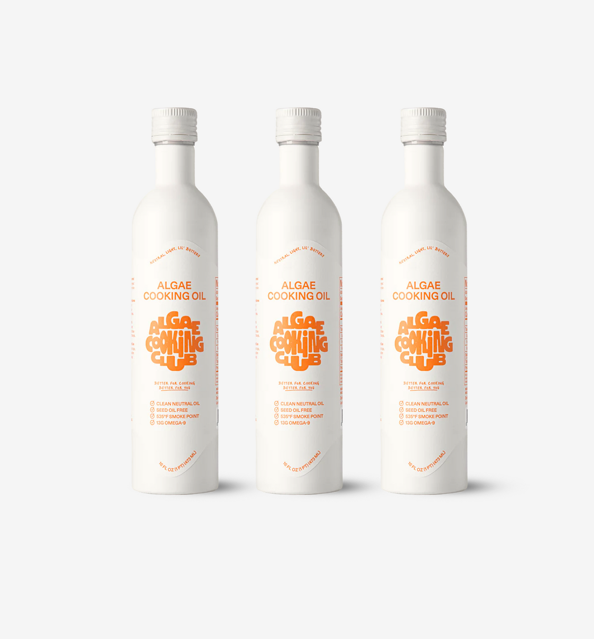 Algae Cooking Club Algae Cooking Oil Aluminum Bottle 3 Pack