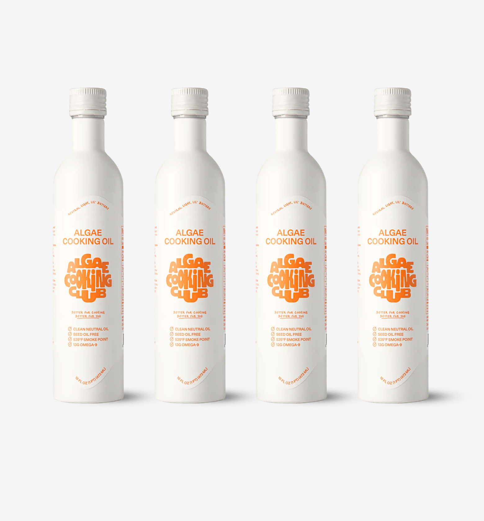 Algae Cooking Club - Algae Cooking Oil - 16 oz - Aluminum Bottle - 4 Pack