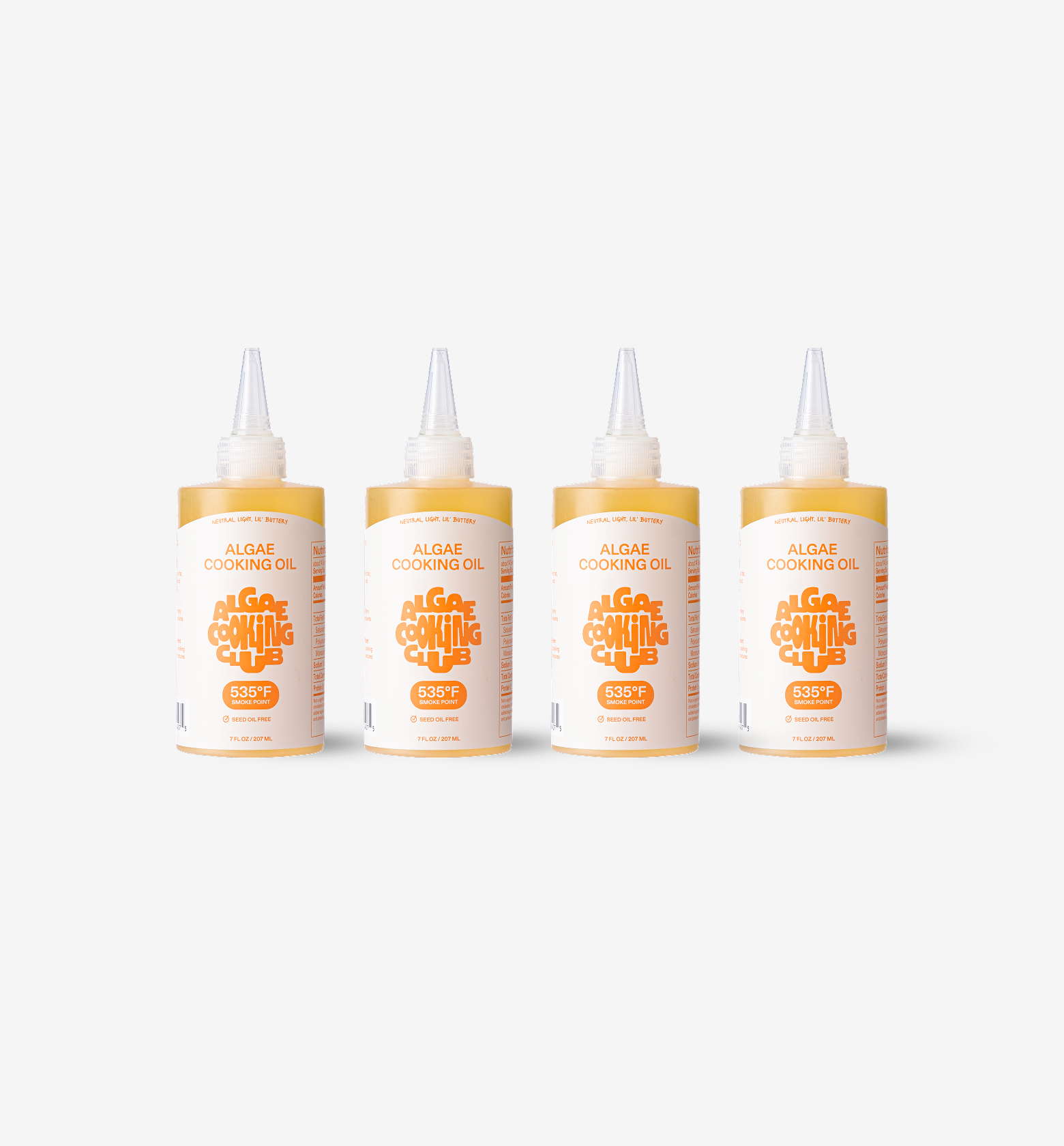 Algae Cooking Club - Algae Cooking Oil - 7 oz - Squeeze Bottle - 4 Pack