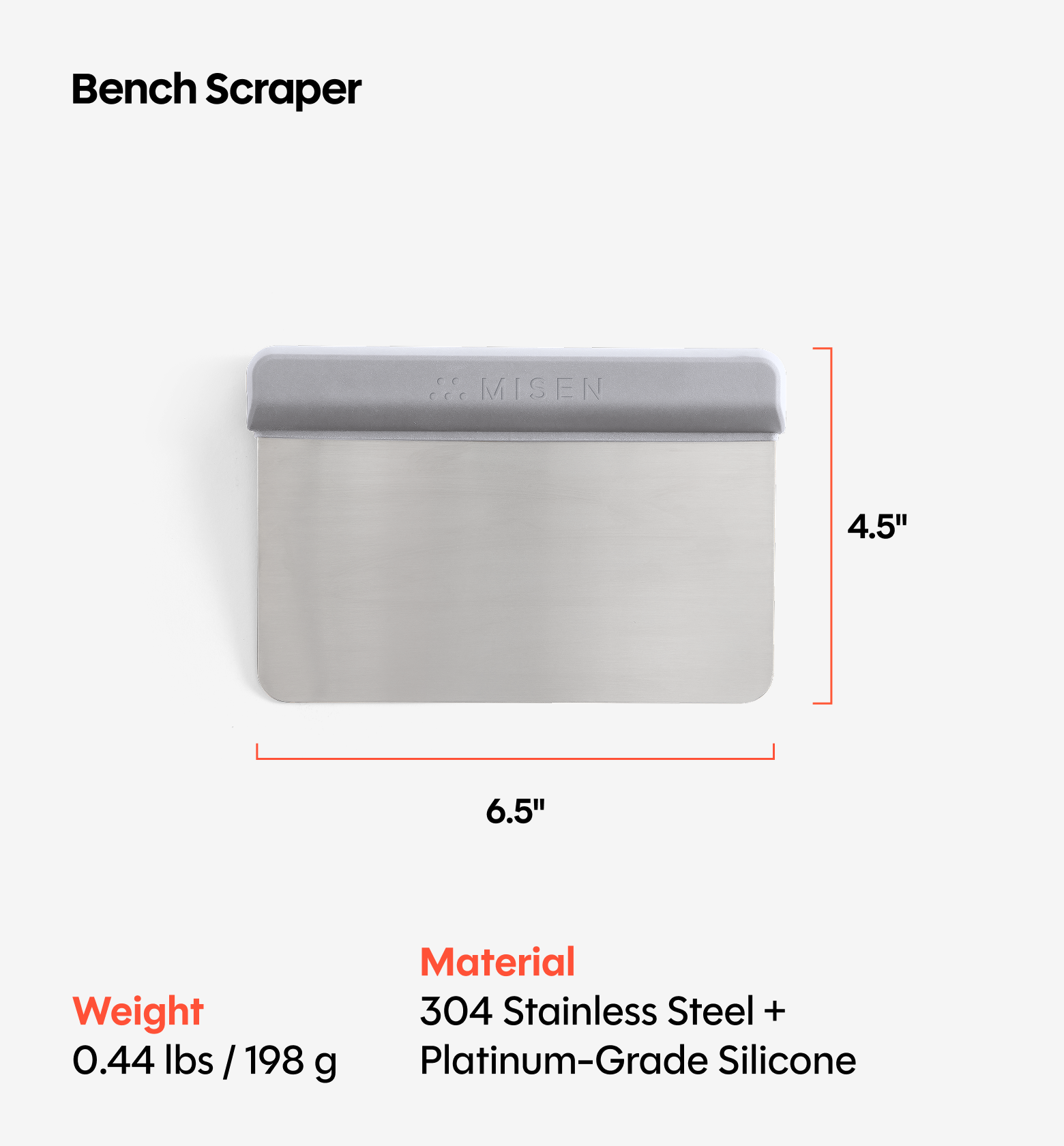 Bench Scraper - Gray