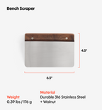 Bench Scraper - Walnut