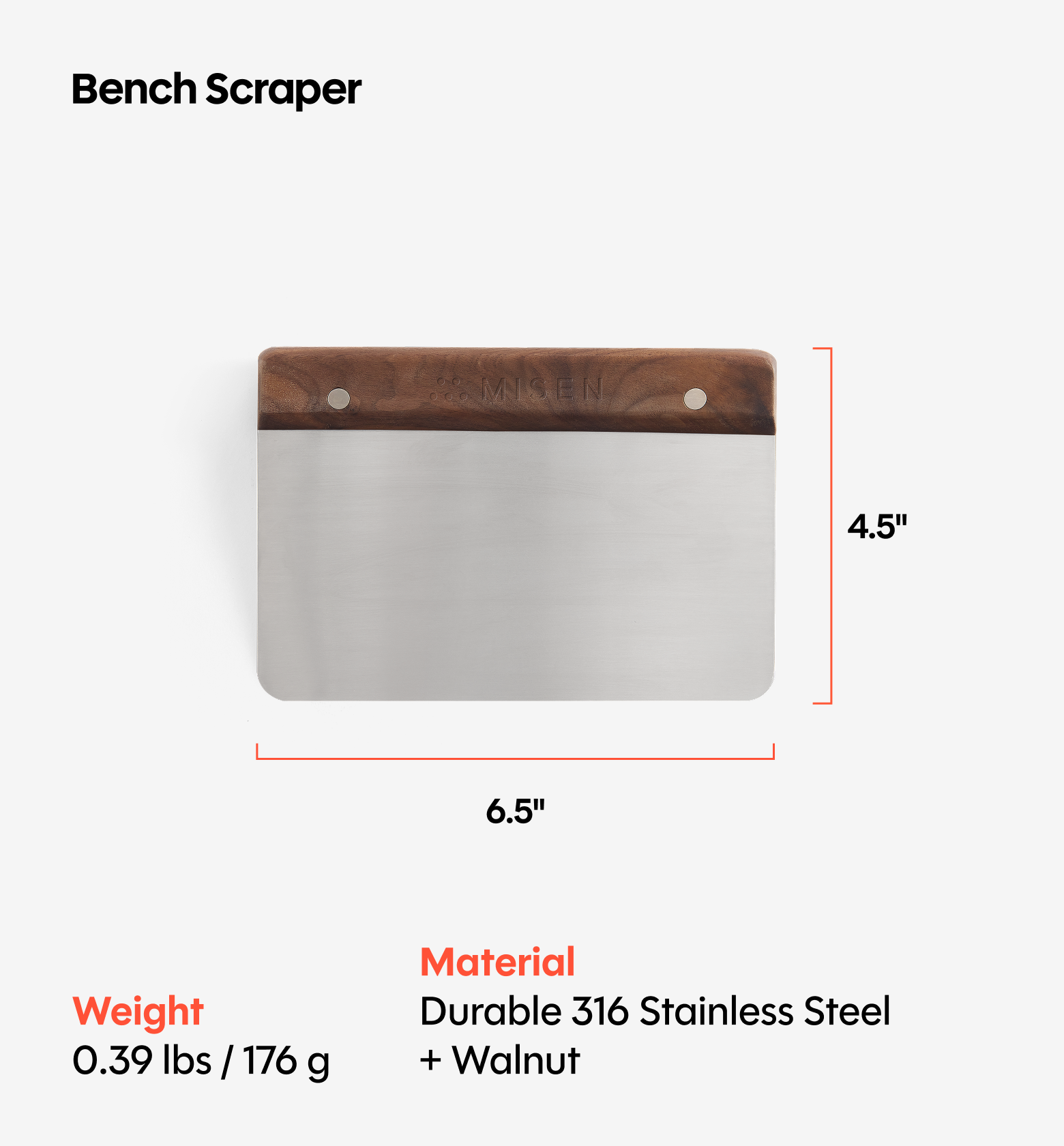 Bench Scraper - Walnut