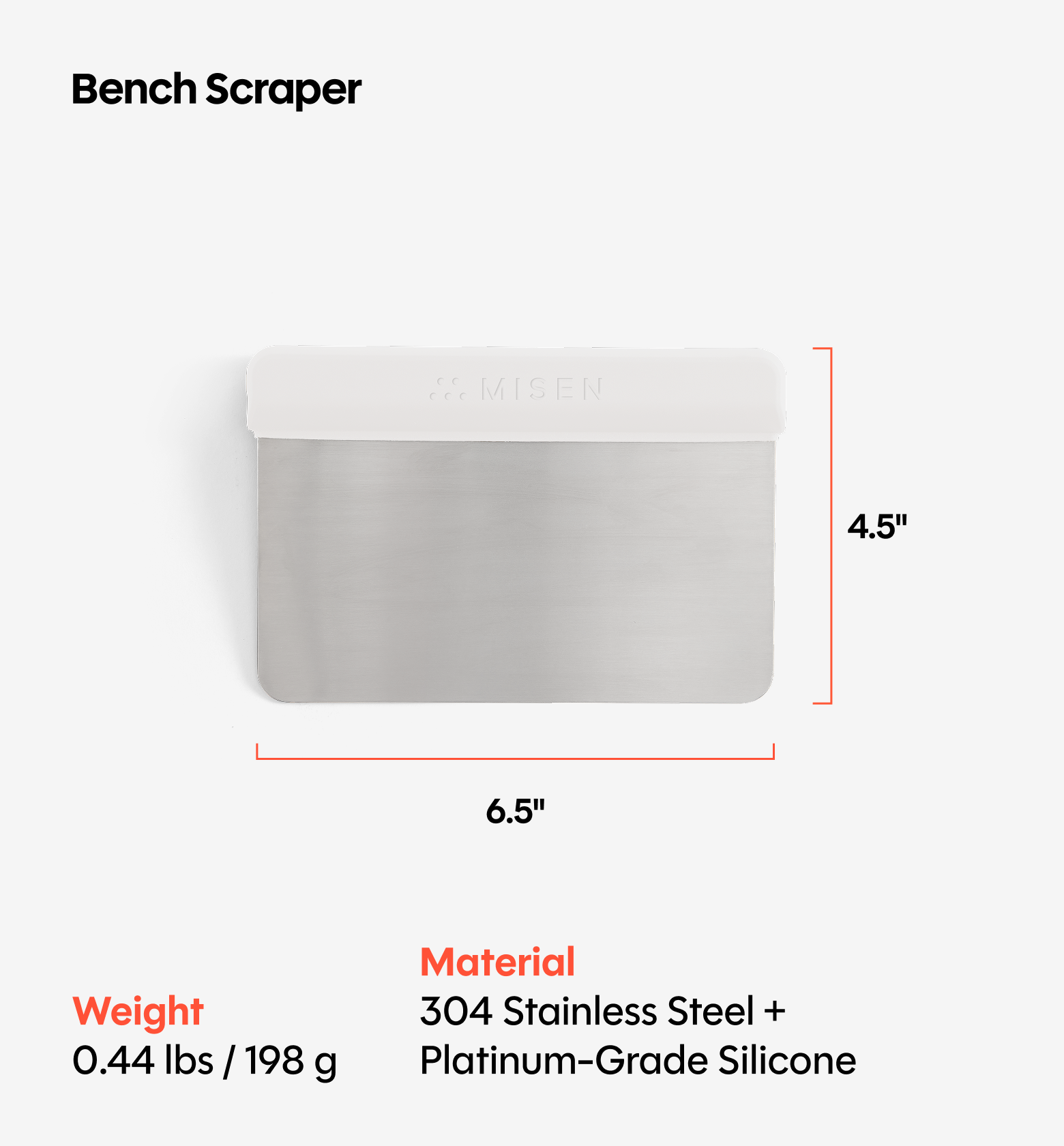 Bench Scraper - White