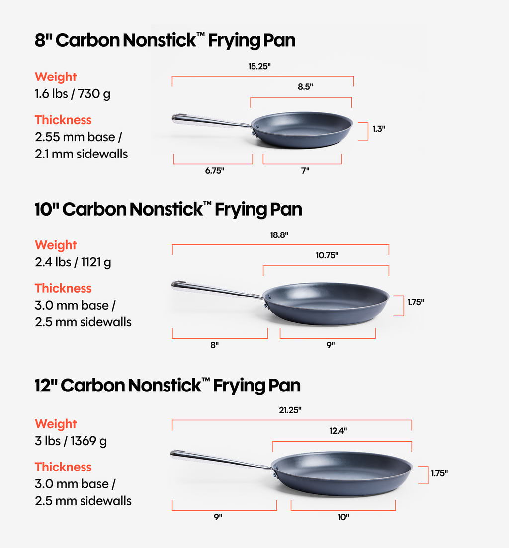 10" + 12" Carbon Nonstick™ Frying Pan