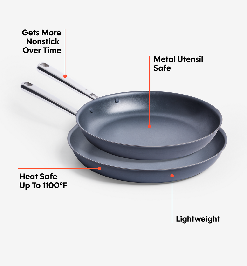 10" + 12" Carbon Nonstick™ Frying Pan + Glass Lids