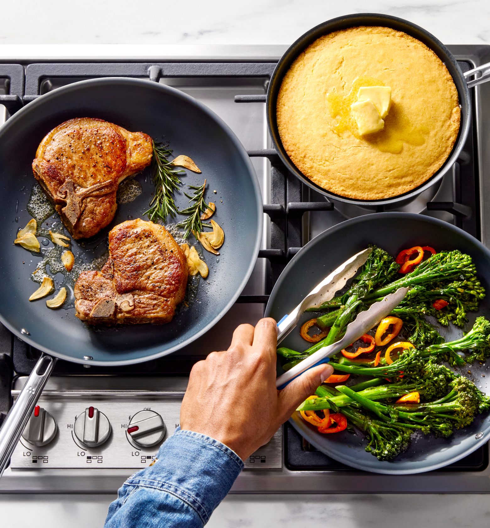 8" + 10" + 12" Deeper Carbon Nonstick™ Frying Pan