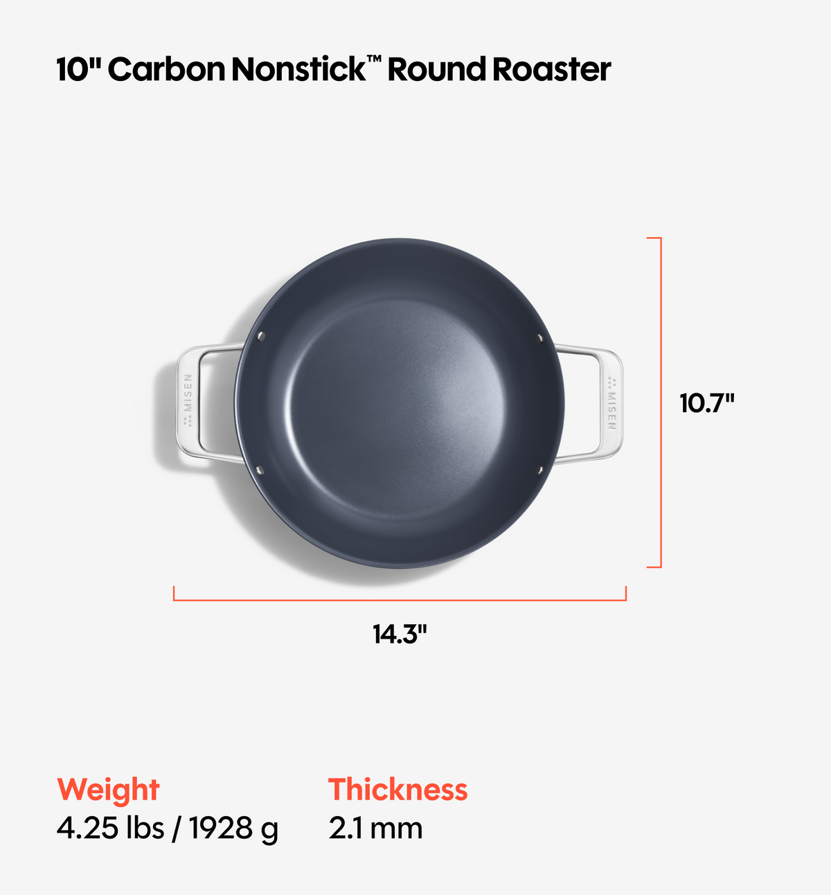10" Carbon Nonstick™ Round Roaster + Glass Lid