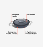 8" Carbon Nonstick™ Round Roaster + Glass Lid