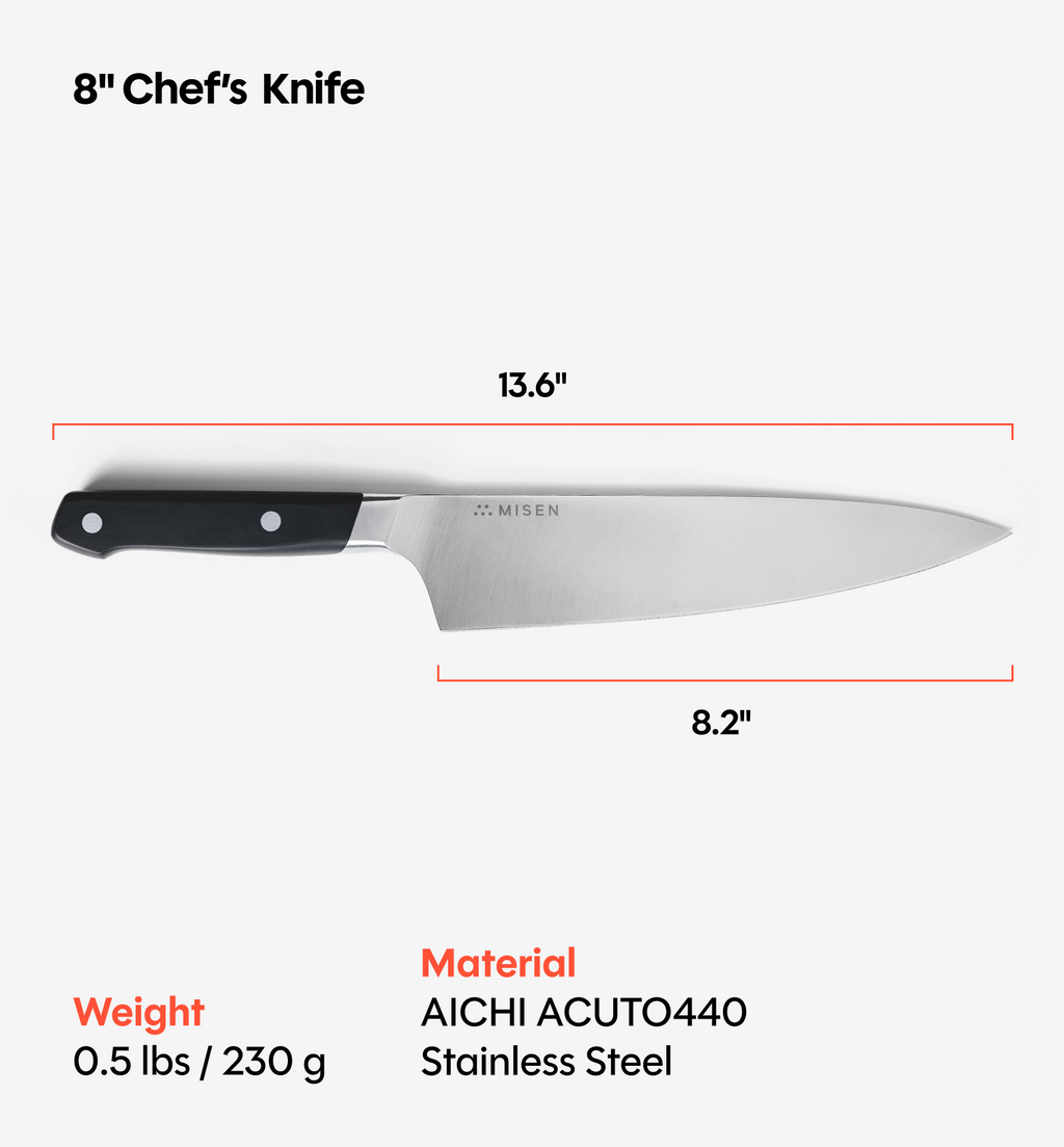 8" Chef's Knife (ACUTO440) - Black