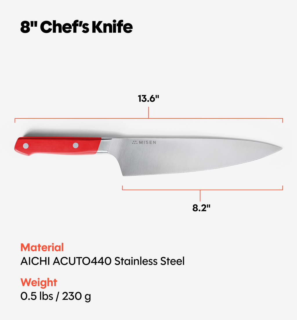 8" Chef's Knife (ACUTO440) - Red