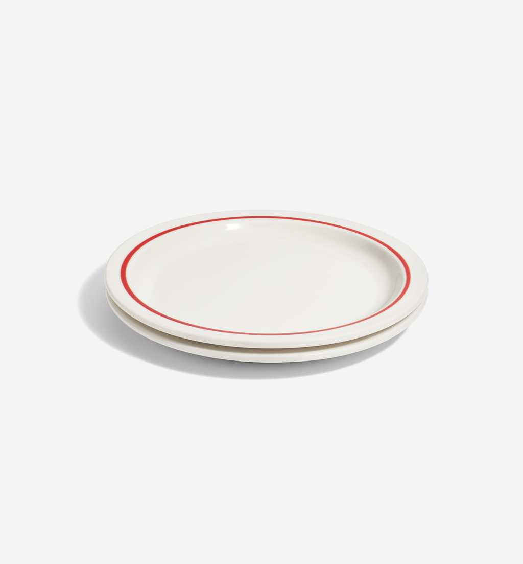 Red 2‑Piece Dinner Plate Set – porcelain dinner plate