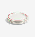 4-piece red dinner plate set