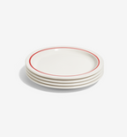 4-piece red dinner plate set