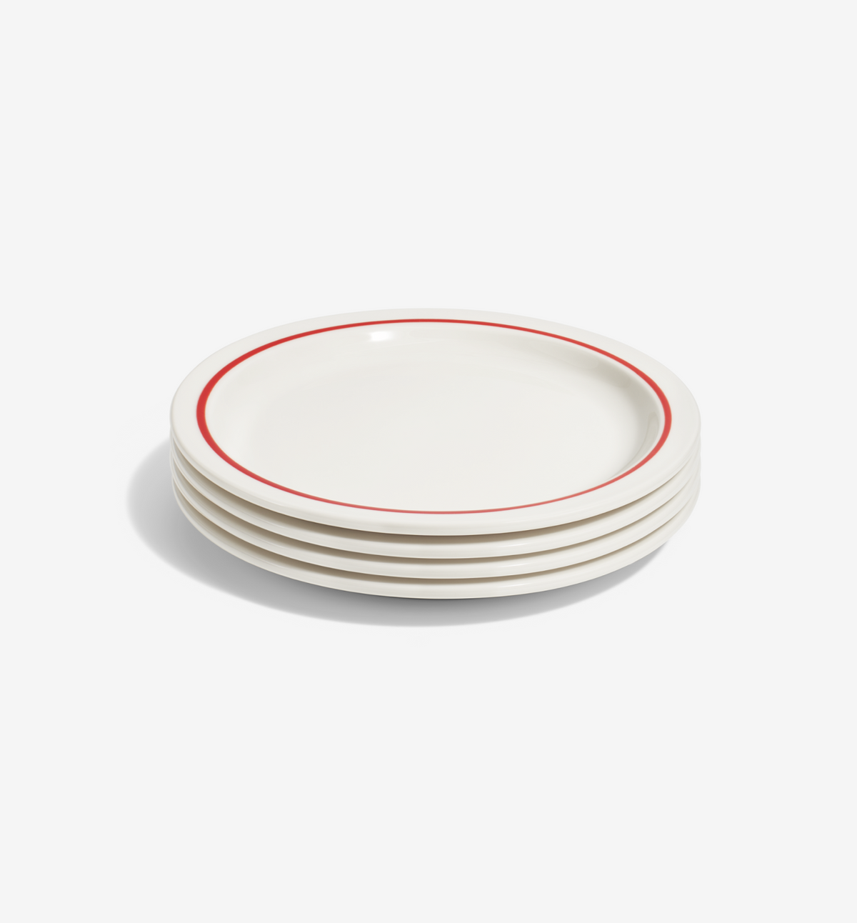 4-piece red dinner plate set