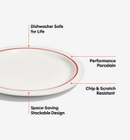 2-Piece Dinner Plate Set - Red