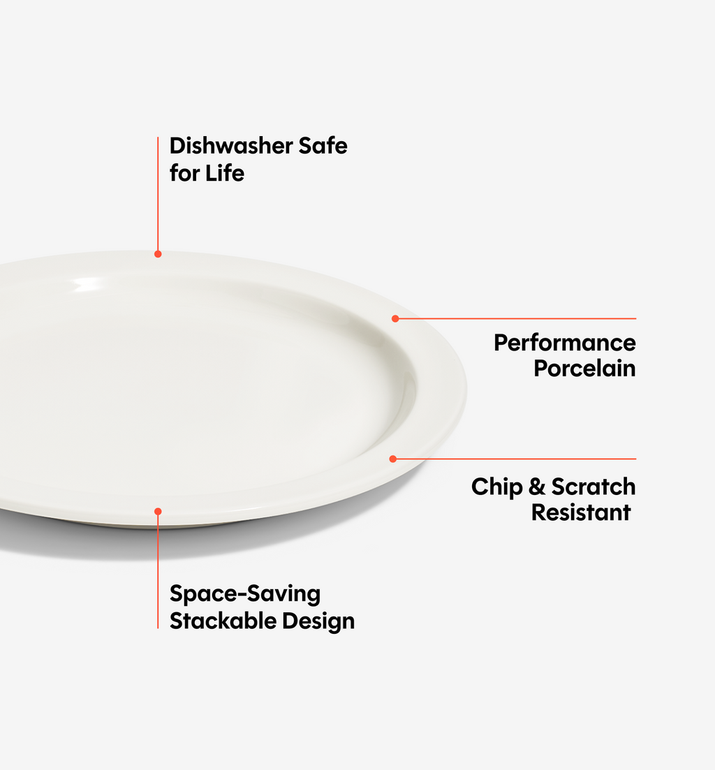 2-Piece Dinner Plate Set - White