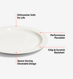 2-Piece Dinner Plate Set - White