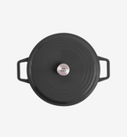 5.5 QT Enamel Cast-Iron Braiser - Black - Final Sale