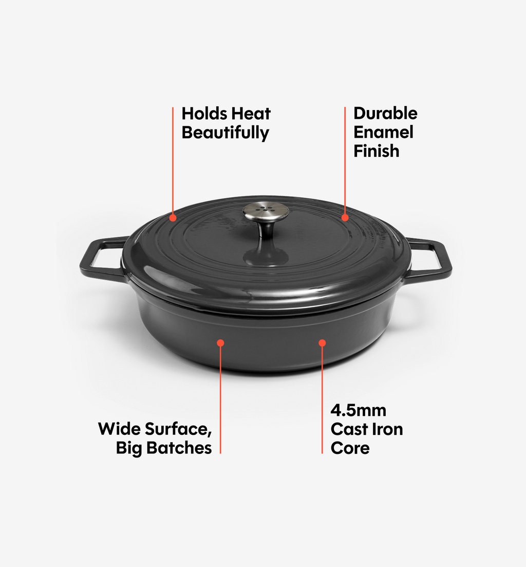 5.5 QT Enamel Cast-Iron Braiser - Final Sale