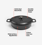 5.5 QT Enamel Cast-Iron Braiser - Final Sale